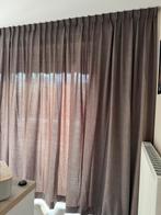 4 bruine overgordijnen, Huis en Inrichting, Stoffering | Gordijnen en Lamellen, Ophalen, Bruin, 200 cm of meer, Zo goed als nieuw