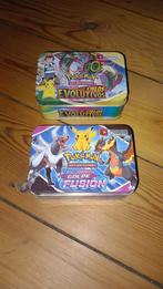 metalen Pokémon-dozen, Hobby en Vrije tijd, Verzamelkaartspellen | Pokémon, Ophalen of Verzenden, Gebruikt
