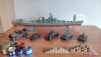 Verschillende militaire modellen en verf, Diorama, Gebruikt, Ophalen