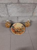 decoratief bord met windmolen met 2 vaasjes, Ophalen of Verzenden