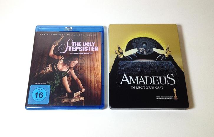 Lot Blu-ray The Ugly Stepsister + Zeldzame Steelbook Amadeus, Cd's en Dvd's, Blu-ray, Zo goed als nieuw, Horror, Ophalen of Verzenden