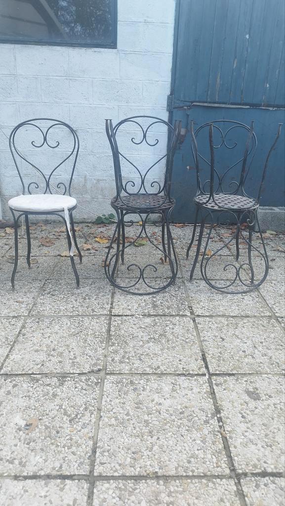 Table et Chaises de jardin en fer forgé, Jardin & Terrasse, Ensembles de jardin, Chaise, Enlèvement