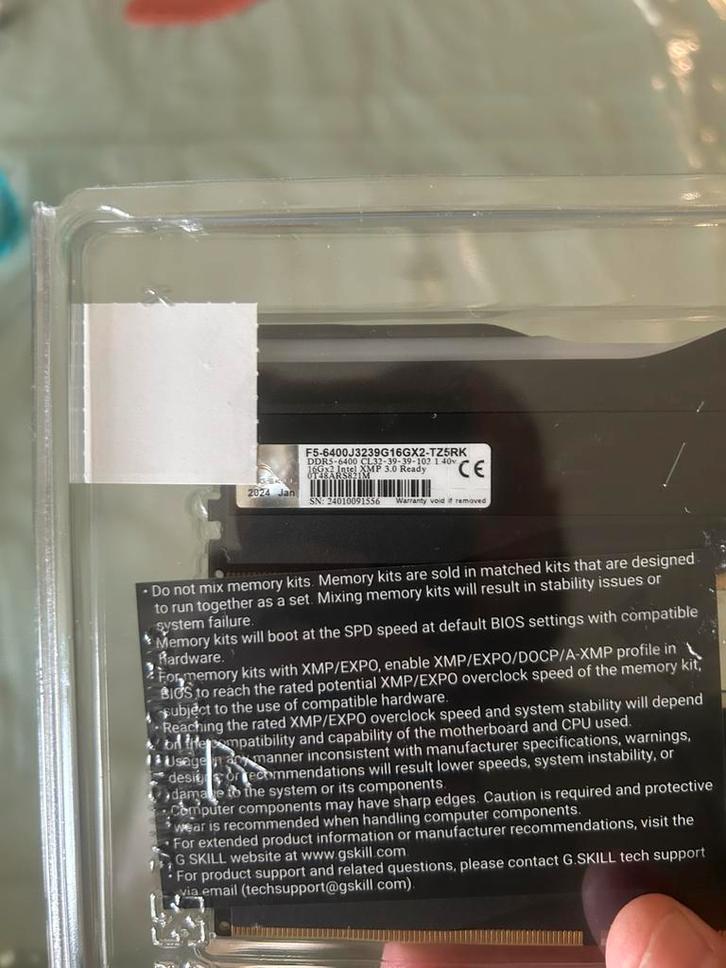 Intel i9 14900k + 32Gb Ram ddr5 + carte mère, Informatique & Logiciels, Ordinateurs de bureau, Comme neuf, 4 Ghz ou plus, SSD