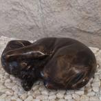 Beeld: Hondjes - Bulldog en hondenurnen in brons