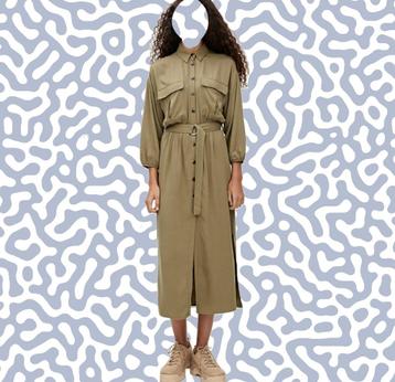 Light comfortable shirt dress with belt (size S/M) new beschikbaar voor biedingen