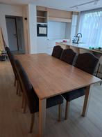Tafel & 6 stoelen, Huis en Inrichting, Tafels | Eettafels, Ophalen, Gebruikt, 100 tot 150 cm, 200 cm of meer
