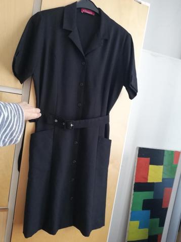 vintage zwart kleed (jurk) - maat 42