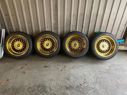 17'' Breedset met Nieuwe banden Steek 4x100of 4x115 BBS look, Auto-onderdelen, Banden en Velgen, Band(en), Zomerbanden, 17 inch