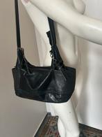 The Sak sac epaule cuir noir et pailletée, Enlèvement ou Envoi, Comme neuf, Noir