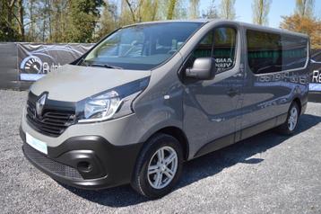 Renault Trafic 1.6DCi, 2018, 127.000km, Airco, Dubbel Cabine, Autos, Achat, USB, Entreprise, Carnet d'entretien