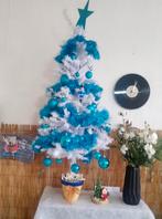 sapin de noel 120cm avec boule de noel bleu sans pied, Enlèvement, Utilisé