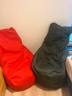 Rode en groene zitzak, Maison & Meubles, Sièges-poires, Enlèvement, Comme neuf, Pouf