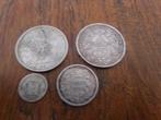 4 Zilveren Munten -20 Frank 1932 /Leopold II 50 centiem 1899, Postzegels en Munten, Ophalen of Verzenden, Zilver, Zilver