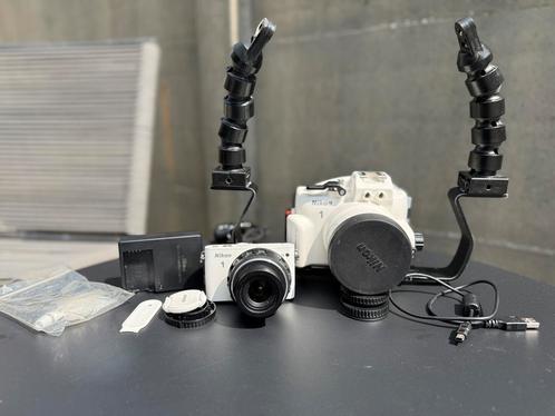 Onderwatercameraset Nikon 1J3 behuizing en extra’s, Audio, Tv en Foto, Fotografie | Onderwatercamera's, Gebruikt, Complete set