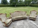 Salon retro zetel set, Huis en Inrichting, Ophalen, Gebruikt, Hout