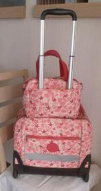 Kipling Trolley en geïsoleerde lunchtas + apen, Gebruikt, Aktetas of Boekentas, Roze, 30 tot 40 cm