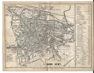 1878 - Gent stadsplan beschikbaar voor biedingen