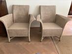 Lloyd Loom zetels beige, Huis en Inrichting, Stoelen, Ophalen, Gebruikt, Twee, Overige kleuren