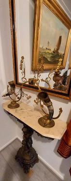 antiek bronzen sett met "Hoorn des overvloed"--TOP staat--, Enlèvement ou Envoi, Bronze