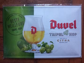 bière DUVEL - panneau métallique publicitaire