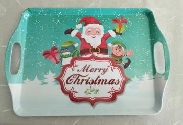 Plateau rectangulaire en mélamine de Noël - Merry Christmas beschikbaar voor biedingen