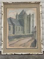 Aquarelle st vaast signe max legout, Antiquités & Art, Enlèvement ou Envoi