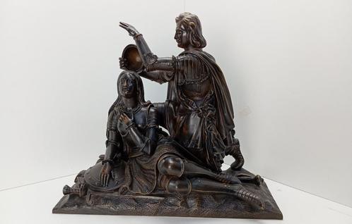 Jeanne d'Arc uniek oud brons beeld 1850 topkwaliteit, Antiek en Kunst, Antiek | Brons en Koper, Brons, Ophalen of Verzenden