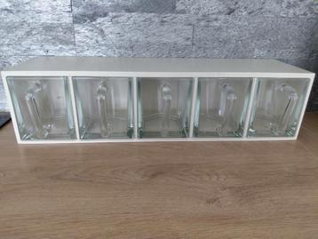 Armoire à épices Grutterskast avec 5 récipients en verre, Enlèvement, Comme neuf