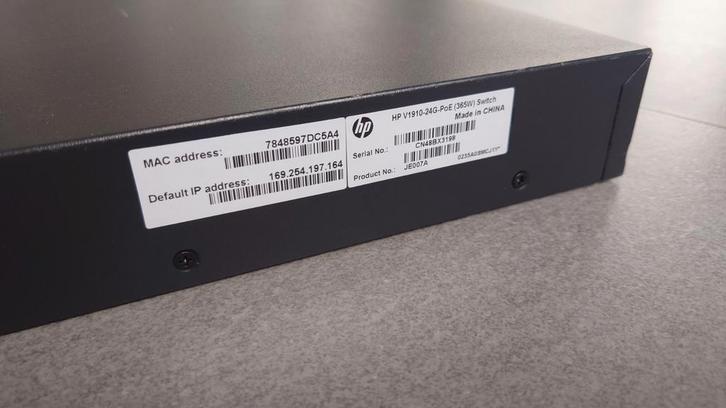 HP V1910-24G-PoE (365W) switch (JE007A), Computers en Software, Accesspoints, Ophalen