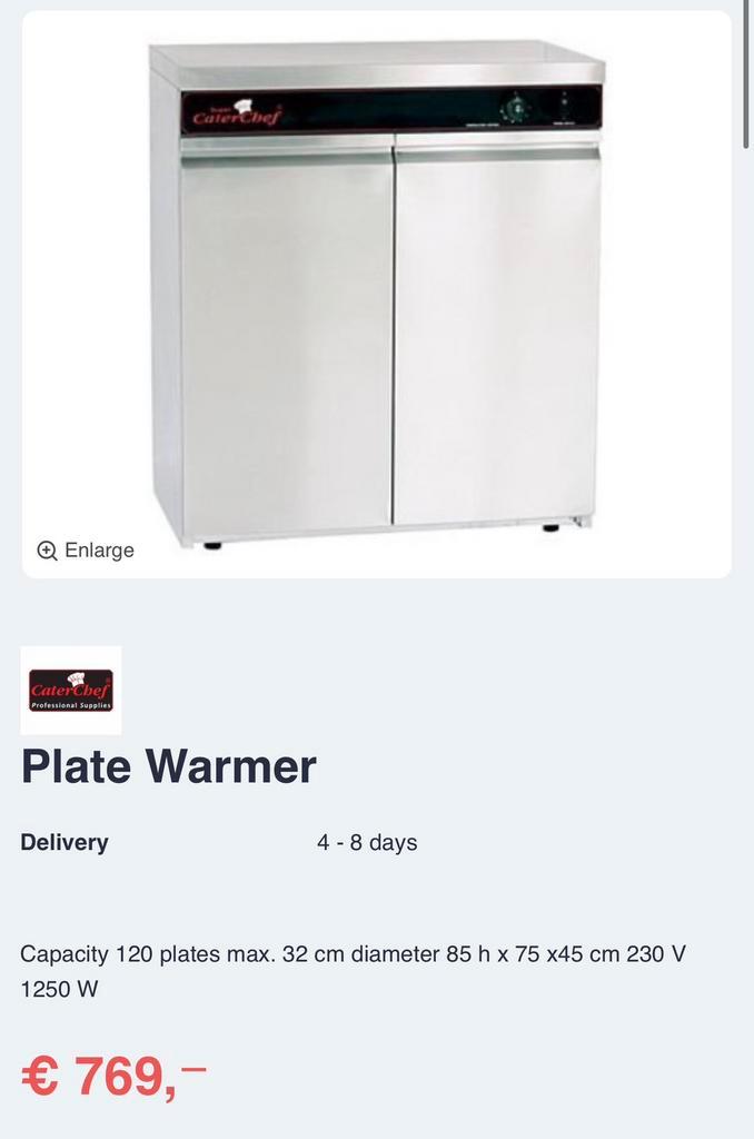 CaterChef Armoire chauffante | Chauffe-assiettes (120), Articles professionnels, Horeca | Équipement de cuisine, Enlèvement ou Envoi