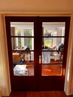 Vintage dubbele binnendeur met glas, 2 stuks, Enlèvement, Porte intérieure