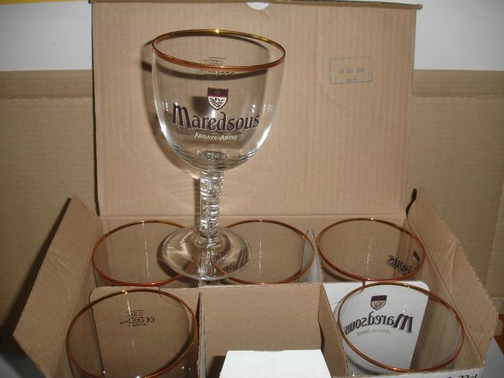 Bierglazen Maredsous, brij. Duvel, € 1,50 stuk, Verzamelen, Biermerken, Nieuw, Glas of Glazen, Duvel, Ophalen of Verzenden