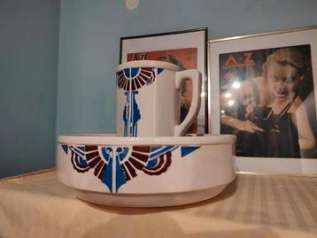 3 delen lampetset Art Deco Holland - kom kan zeep beschikbaar voor biedingen