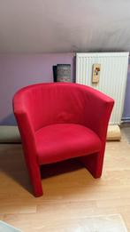 rode fauteuil/zeteltje, Huis en Inrichting, Fauteuils, Ophalen, Zo goed als nieuw