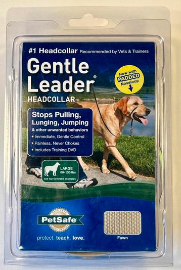 Gentle leader - Halsband zachte controle - Beige - Nieuw beschikbaar voor biedingen