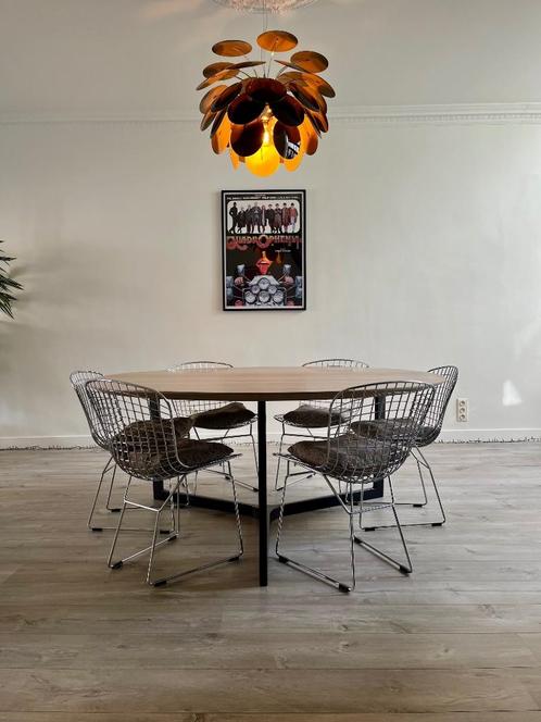Table ronde 180 cm - Chêne, Maison & Meubles, Tables | Tables à manger, Comme neuf, 150 à 200 cm, 150 à 200 cm, Cinq personnes ou plus