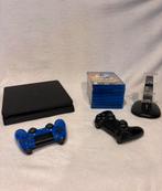 PS4 Slim 500Go – Pack complet + 2 manettes + 7 jeux, 500 GB, Enlèvement ou Envoi, Avec jeux, Utilisé
