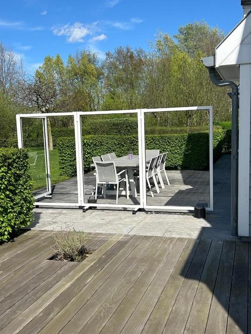 Windscherm glas, Tuin en Terras, Tuinschermen, Zo goed als nieuw, Glas, 150 tot 200 cm, 100 tot 150 cm, Ophalen