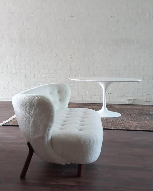 Tulipe tafels mid-century fauteuils sheepskin W Platner, Antiek en Kunst, Antiek | Meubels | Stoelen en Sofa's, Ophalen of Verzenden