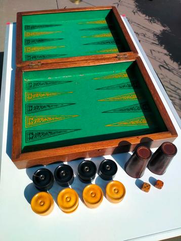 Backgammonspel antiek . 