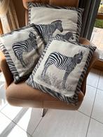 3 kussens Zebra thema!, Ophalen, Zo goed als nieuw, Beige