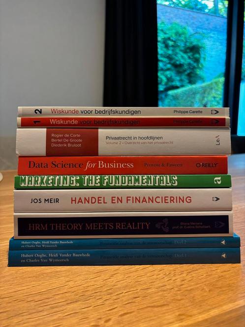 Boeken schakeljaar Handelswetenschappen aan UGent, Boeken, Studieboeken en Cursussen, Zo goed als nieuw, Ophalen