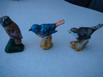 3 stenen vogels, Verzamelen, Dierenverzamelingen, Ophalen of Verzenden, Gebruikt, Vogel, Beeldje of Figuurtje