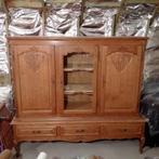 tweedelige eiken buffetkast, antiek, Louis XV stijl, Ophalen, Eikenhout, 150 tot 200 cm, Zo goed als nieuw