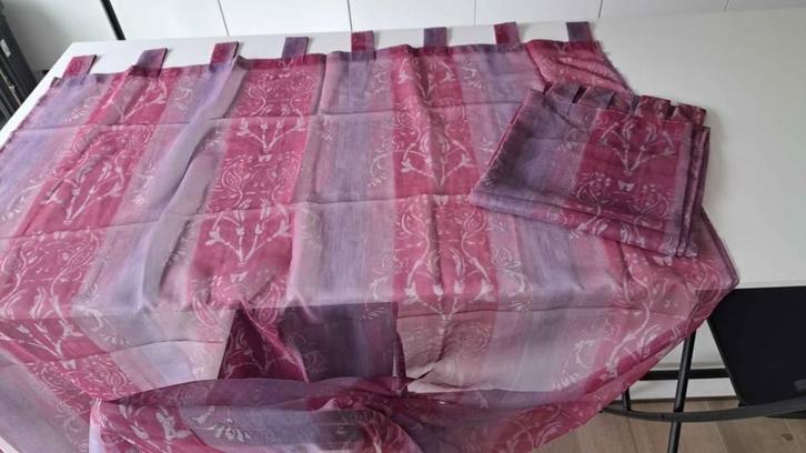 Gordijnen - lakens, Huis en Inrichting, Stoffering | Gordijnen en Lamellen, Zo goed als nieuw, 200 cm of meer, 100 tot 150 cm