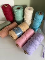 Set van 9 spoelen macramé katoendraad van 3 mm, Hobby en Vrije tijd, Naaien en Fournituren, Ophalen, Zo goed als nieuw