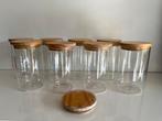 Glazen voorraadpotten met deksel. Set van 8., Ophalen, Gebruikt, Glas, Pot, Bus of Blik