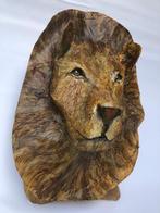 Uniek stuk! Leeuwenkop van papier maché, Verzamelen, Ophalen of Verzenden