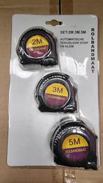 Rolmeter set - 5m, 3m, 2m, Doe-het-zelf en Bouw, Gereedschap | Handgereedschap, Ophalen of Verzenden, Nieuw