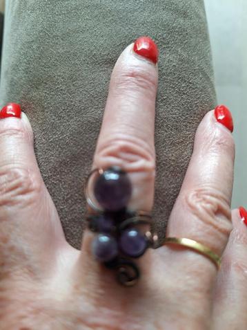 Prachtige ring met amethist, Enlèvement ou Envoi, Comme neuf